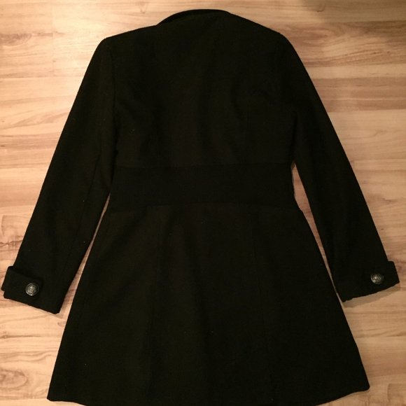 Seductions // Double-Breasted Military Style Wool Blend Coat - Picture 6 of 6